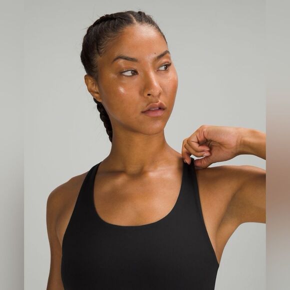 Lululemon athletica Women's Black Invigorate Mesh Racerback Bra Size 6 - Picture 3 of 7